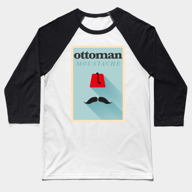 Ottoman moustache Baseball T-Shirt by kursatunsal